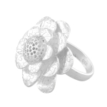 Floral design top workmanship most pretty silver ring for women